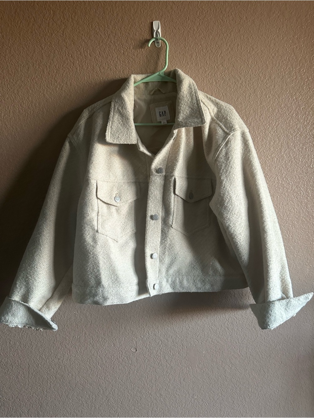 GAP Cream Teddy Sherpa Jacket